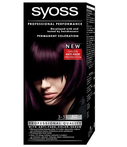 Syoss barva 3-3 tmavě fialová | Barvy na vlasy